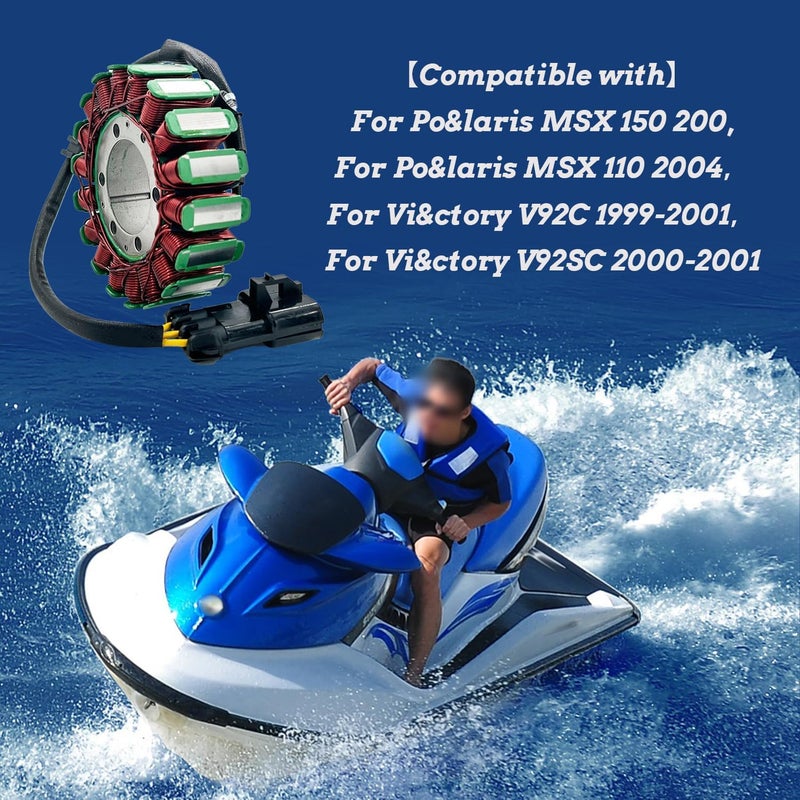 MOTOBULL Stator 4060654 Compatible with Polaris/Victory MSX 110 MSX 150 V92C V92SC JetSki 0451486 4060654 - Image 2